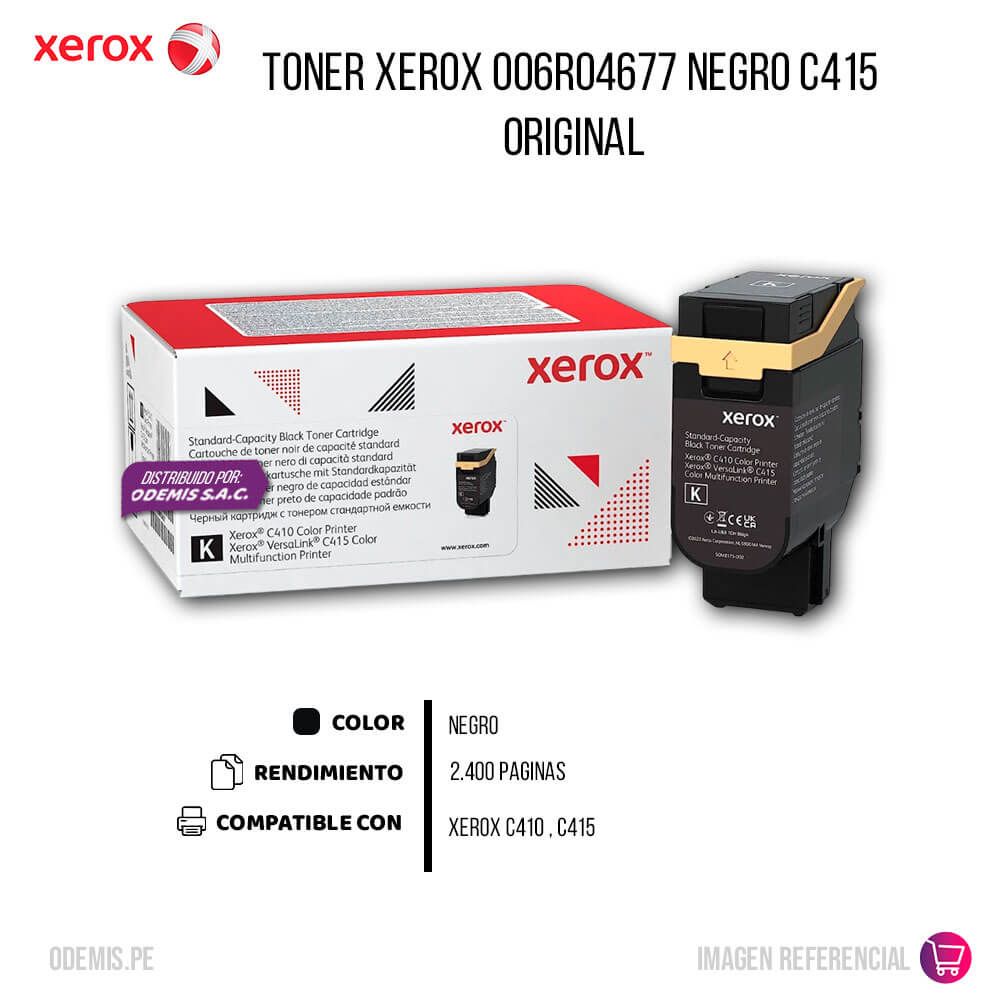Toner Xerox 006R04677 Negro C410 , C415 2,400 Pág Original
