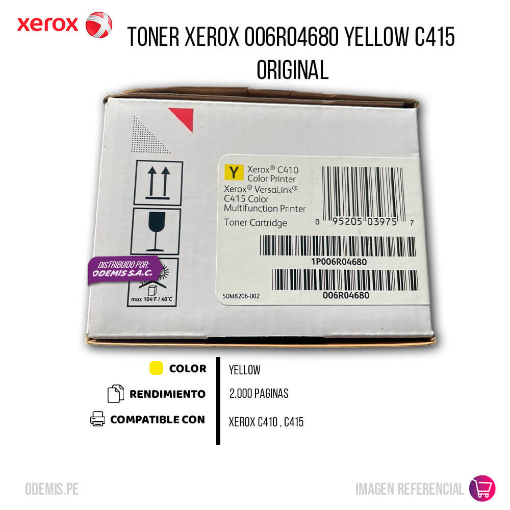 Toner Xerox 006R04680 Yellow C410 , C415 2,000 Pág Original