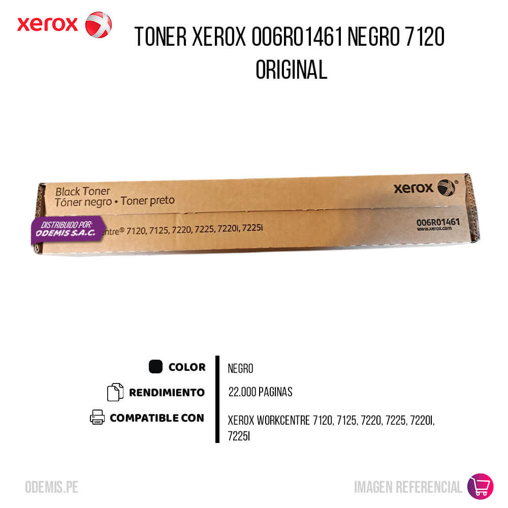 Toner Xerox 006R01461 Negro 7120, 7125, 7220, 7225 22,000 pág
