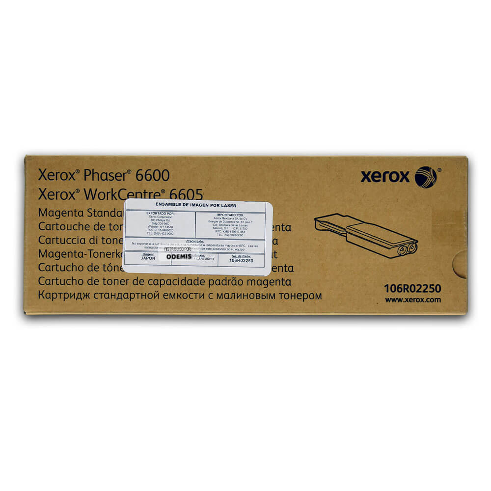 Toner Xerox 106R02250 Magenta PH 6600, WC 6605 2,000 pag
