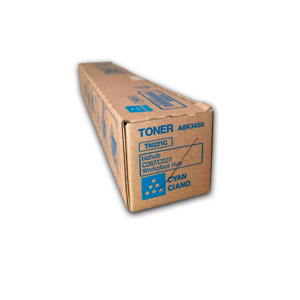 Toner Konica TN-221C Cian A8K3430 21K Pág. C227 Original