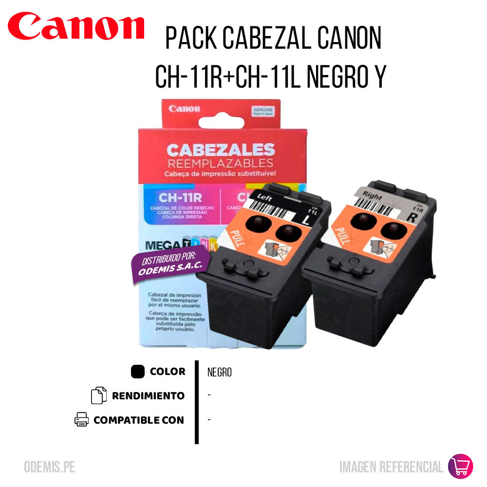 Pack Cabezal Canon CH-11R+CH-11L Negro y Color Original