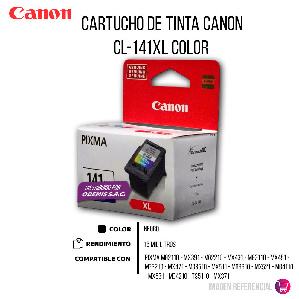 Tinta Canon Cl-141Xl Color 15ml MG2110, MX391 Original