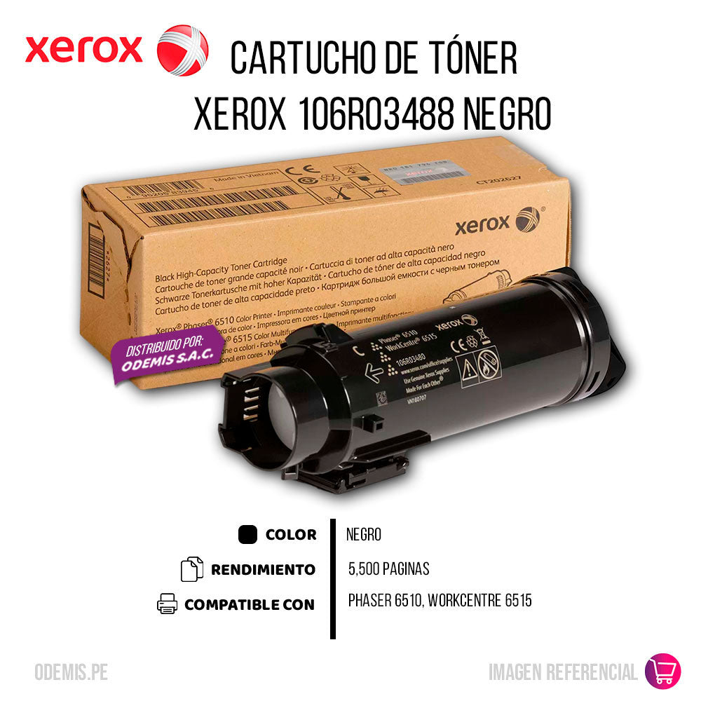 Toner Xerox 106R03488 Black 5500 Pág. 6515 Original