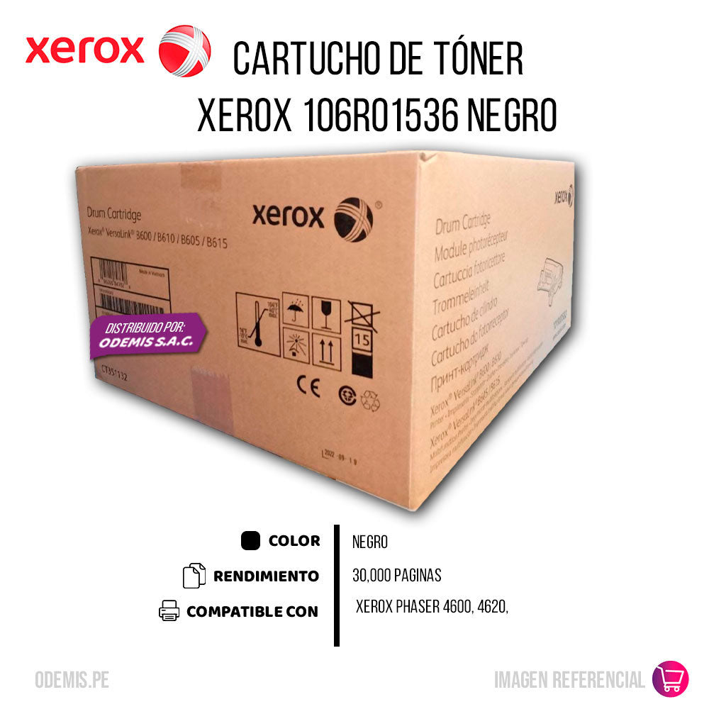 Toner Xerox 106R01536 Negro 30K Pág. 4620 Original