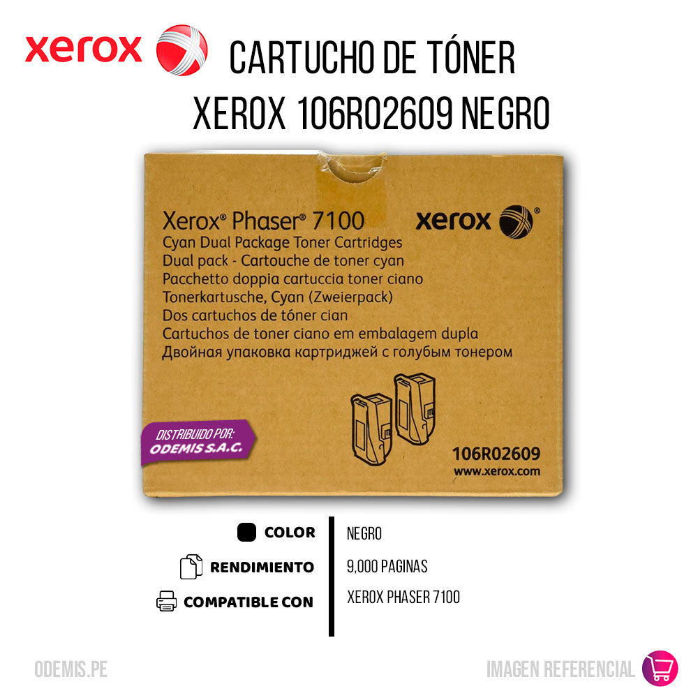 Toner Xerox 106R02609 Dual Pack 9K Pág. 7100 Original