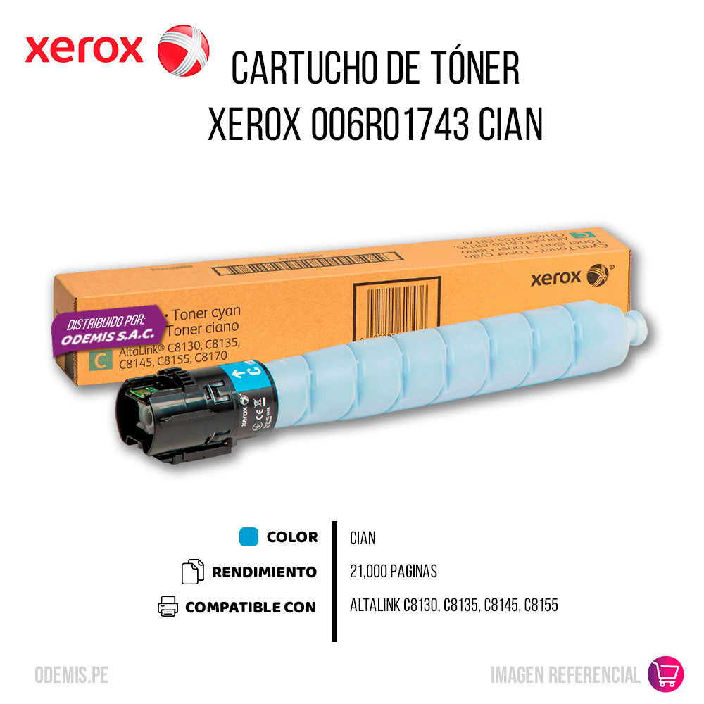 Toner Xerox 006R01743 Cyan 36K Pág. C8170 Original