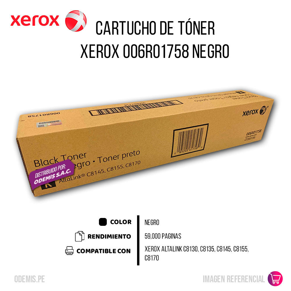 Toner Xerox 006R01758 Black 59K Pág. C8170 Original