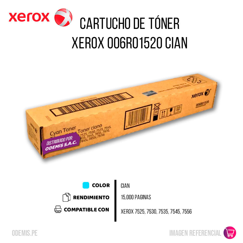Toner Xerox 006R01520 Cian 15K Pág. 7556 Original