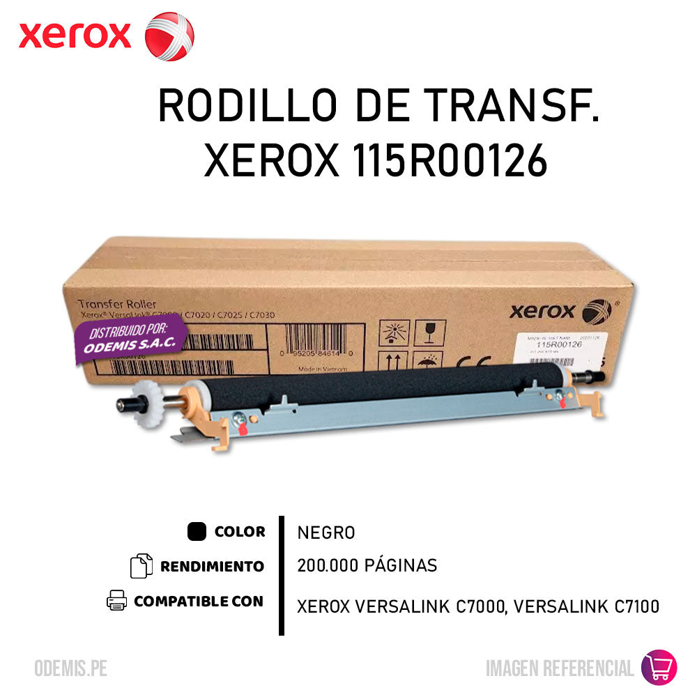 Rodillo De Transf. Xerox 115R00126 200K Pág. C7000 Original