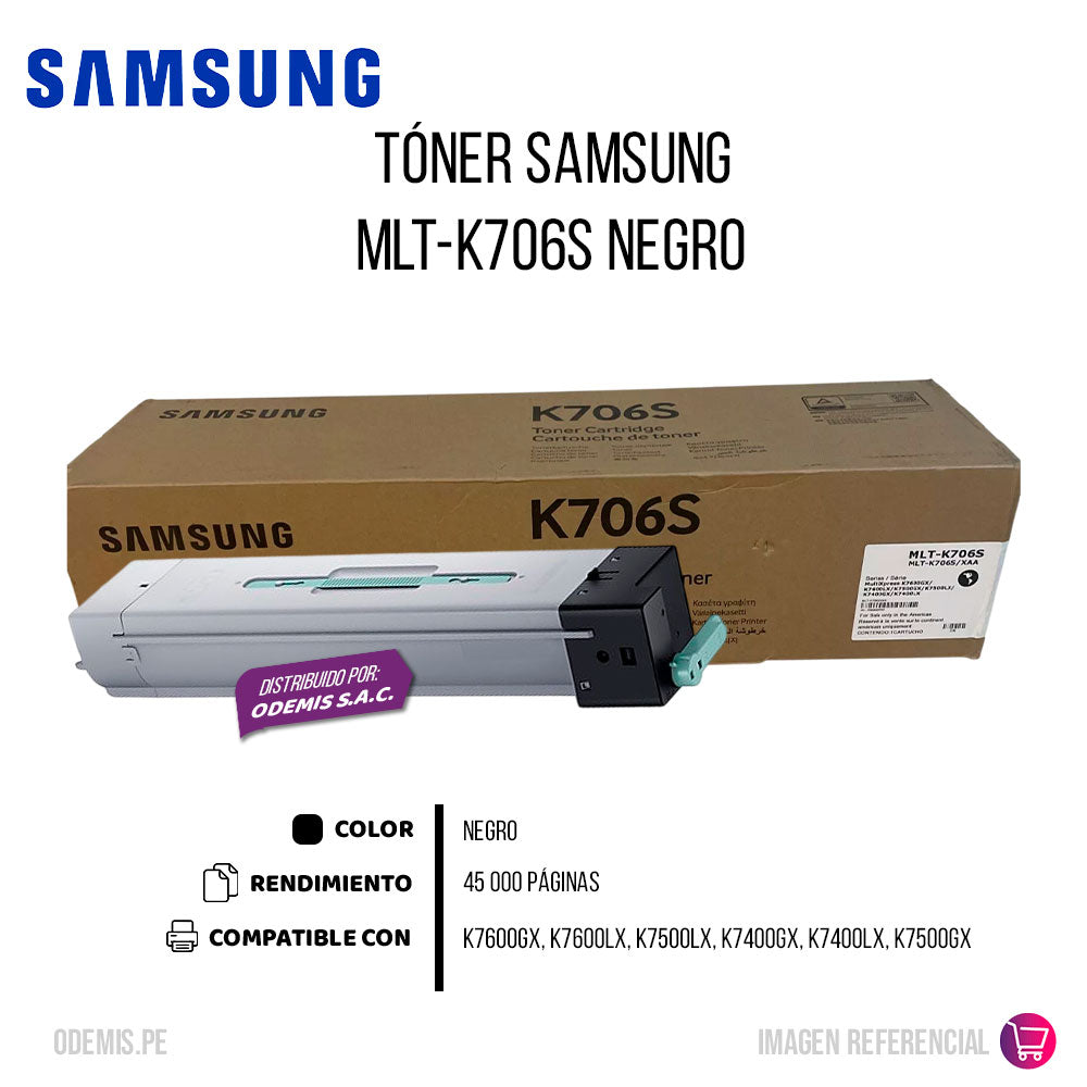 Tóner Samsung MLT-K706S Negro 45K Pág. K7600GX Original