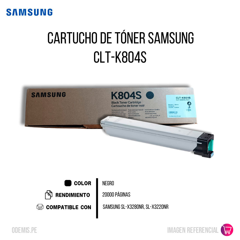 Toner Samsung Clt-K804S Negro 20K Pág. SLX-3280NR Original