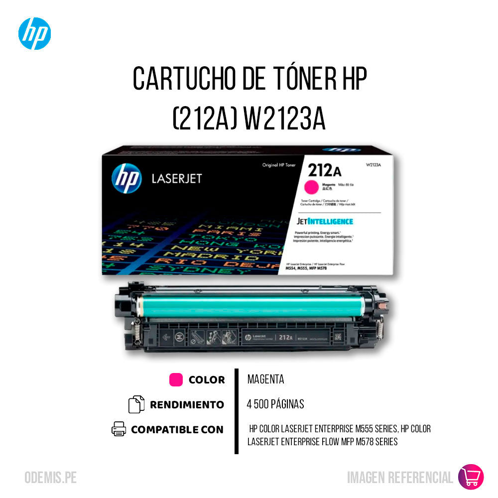 Toner Hp 212A Magenta W2123A 4500 Pág. M555dn Original