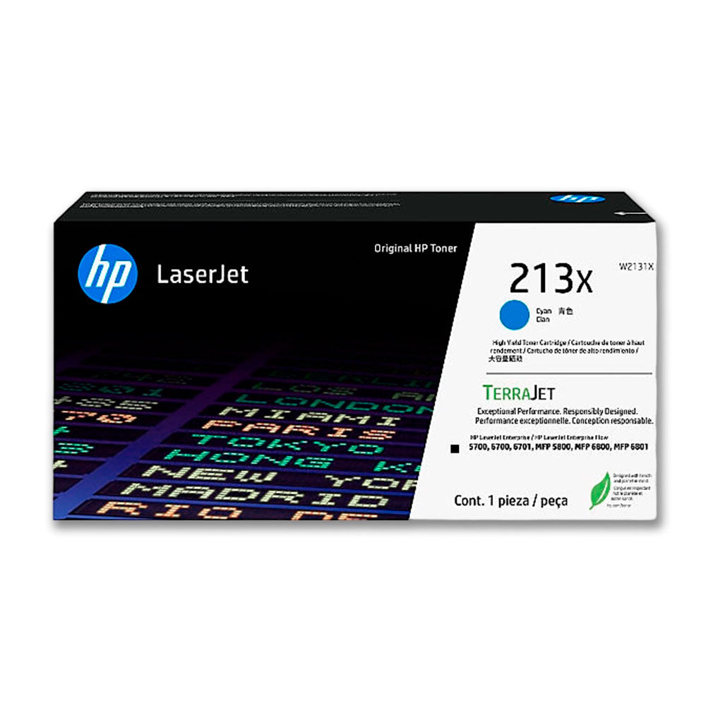 Toner Hp 213X Cyan W2131X 6K Pág. 5700, 5800 Original