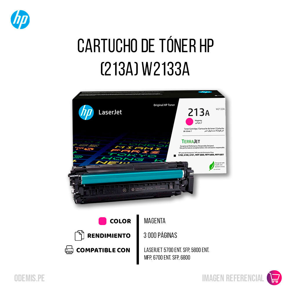Toner Hp 213A Magenta W2133A 3K Pág. 5700, 5800 Original