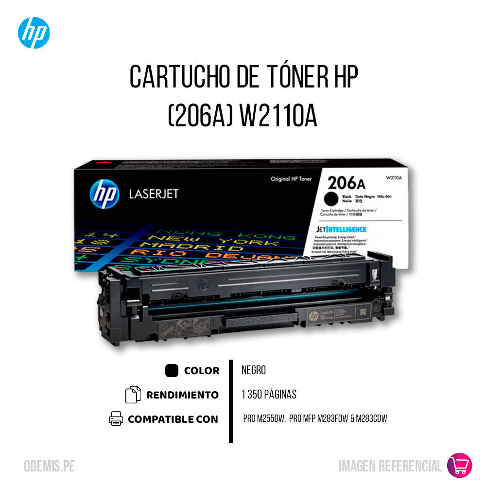 Toner Hp 206A Black W2110A 1350 Pág. M255dw Original