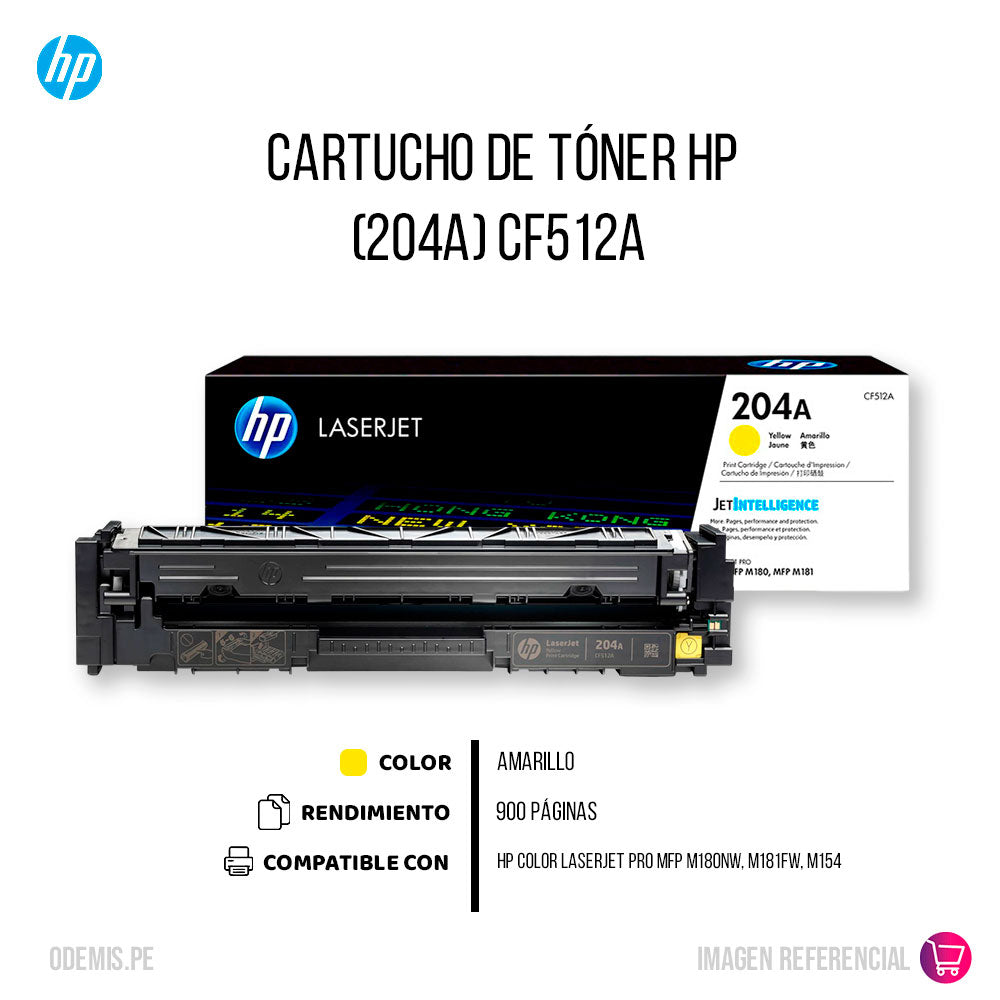 Toner Hp 204A Yellow Cf512A 900 Pág. M154 Original
