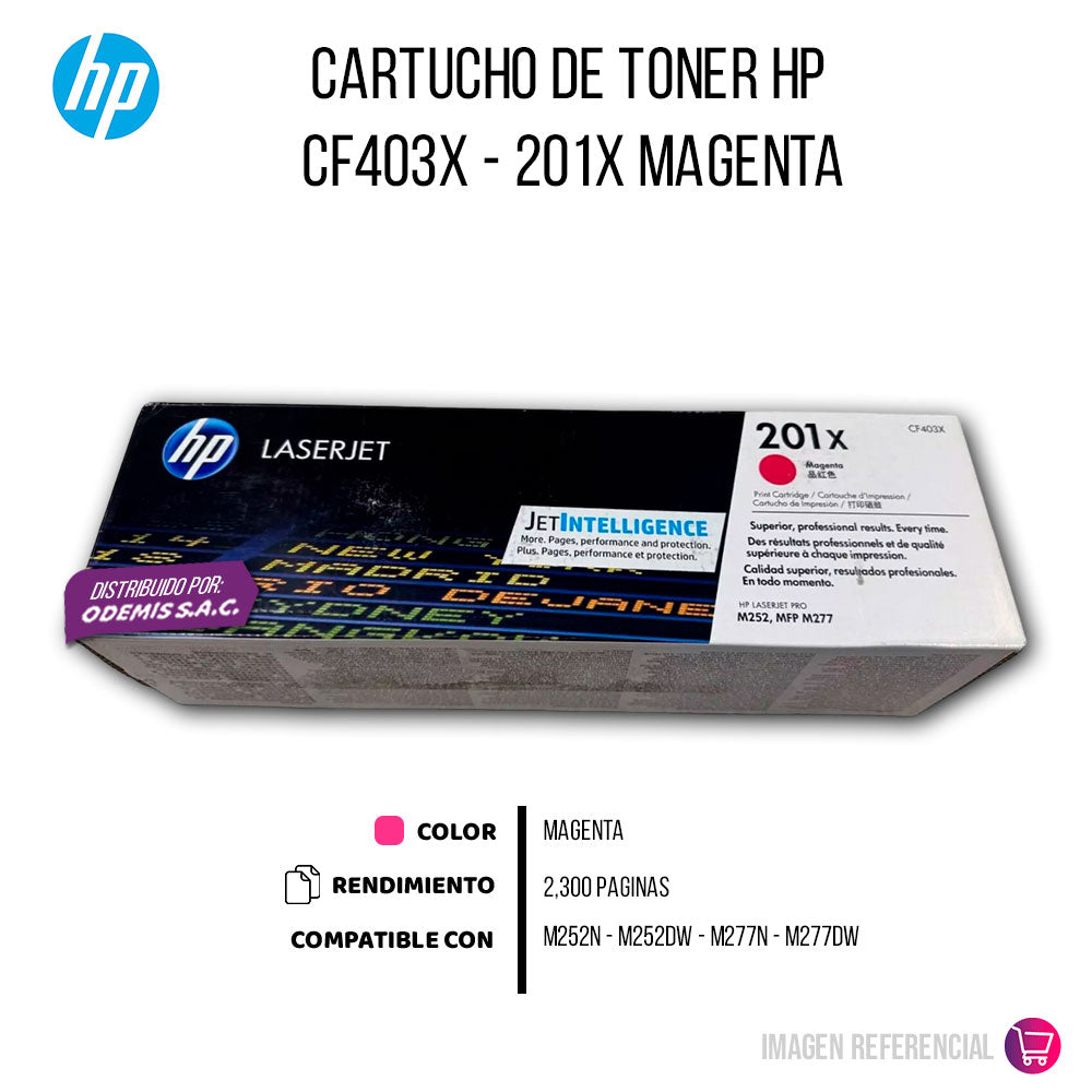 Toner Hp Cf403X (201X) Magenta Para Lj Pro M252