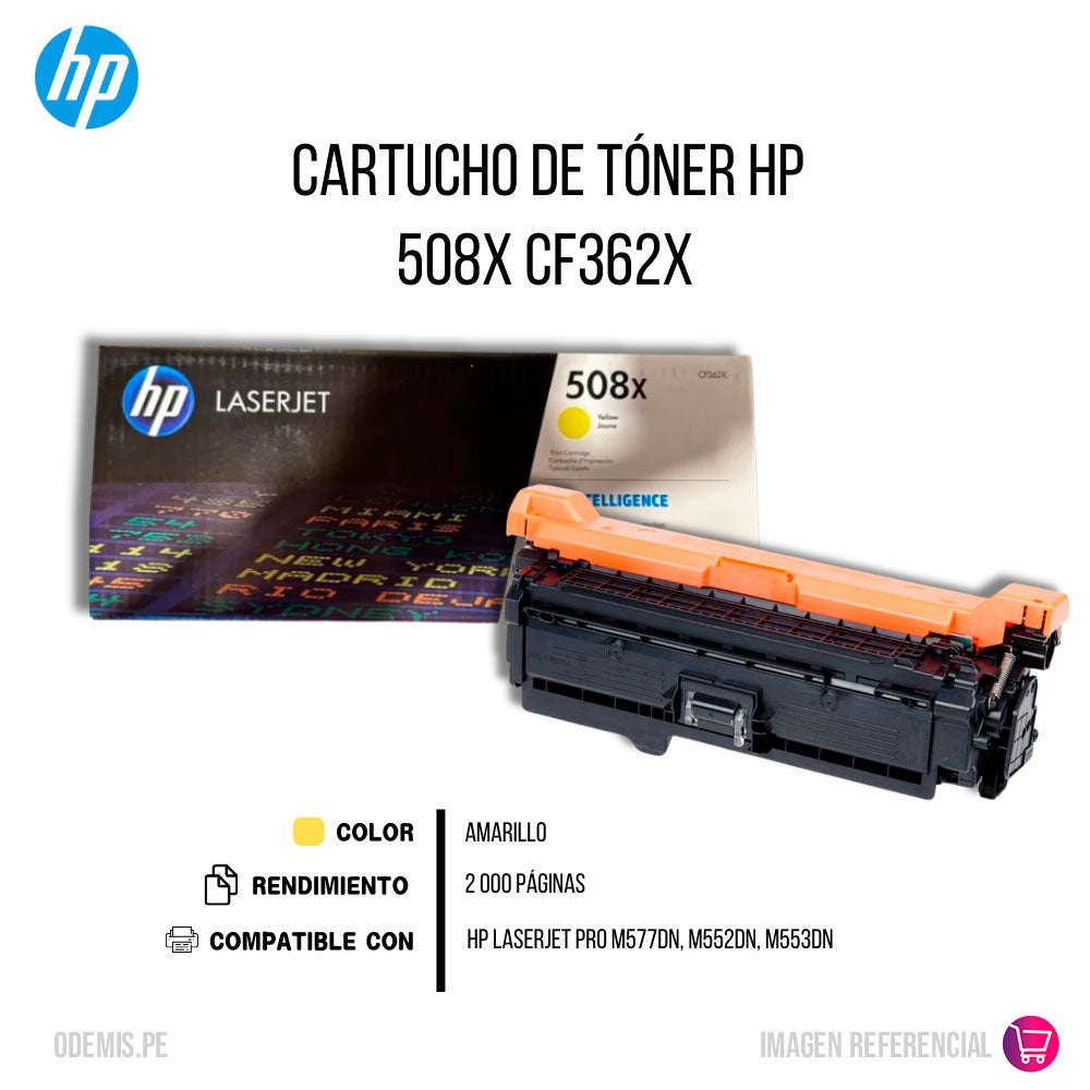 Toner Hp 508X Yellow Cf362X 9.500 Pág. M577dn Original