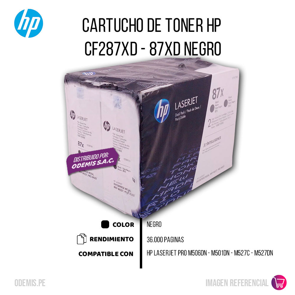 Toner Hp Cf287Xd (87X) Dual Pack