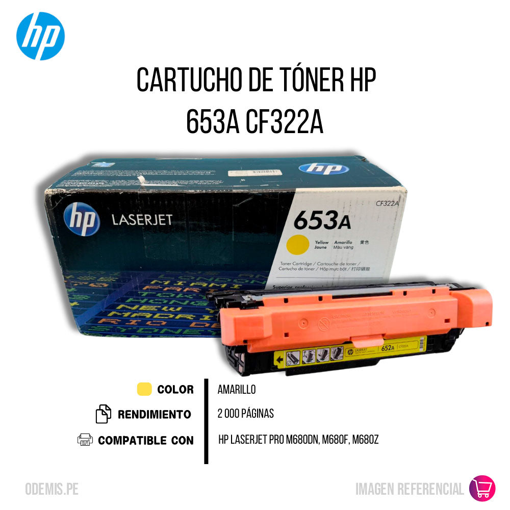 Toner Hp 653A Yellow Cf322A 16,5K Pág. M680dn Original