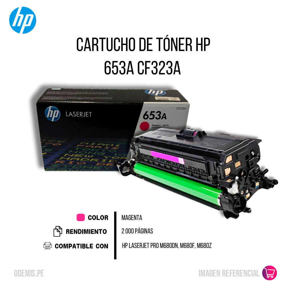Toner Hp 653A Magenta Cf323A 16,5K Pág. M680dn Original