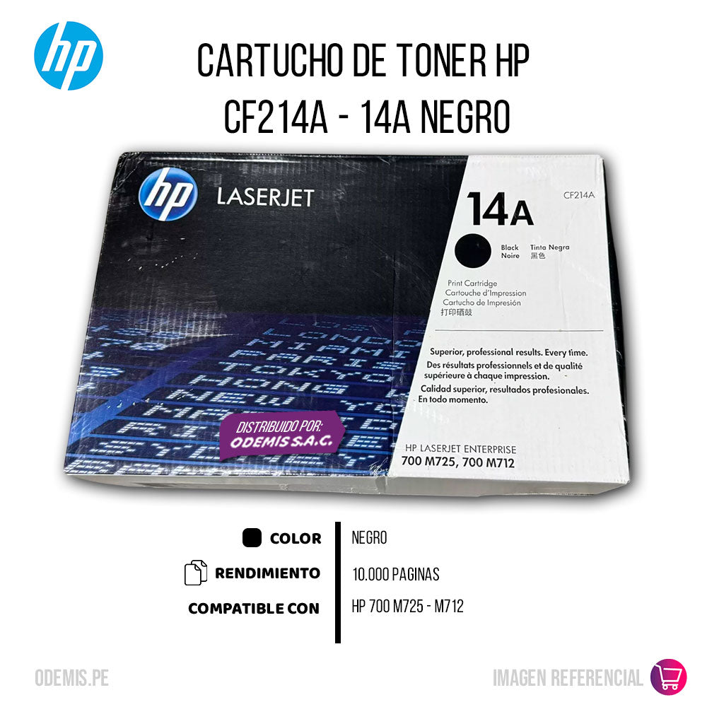 Toner Hp Cf214A (14A) L.J. Ent 700 Negro 10K Pg