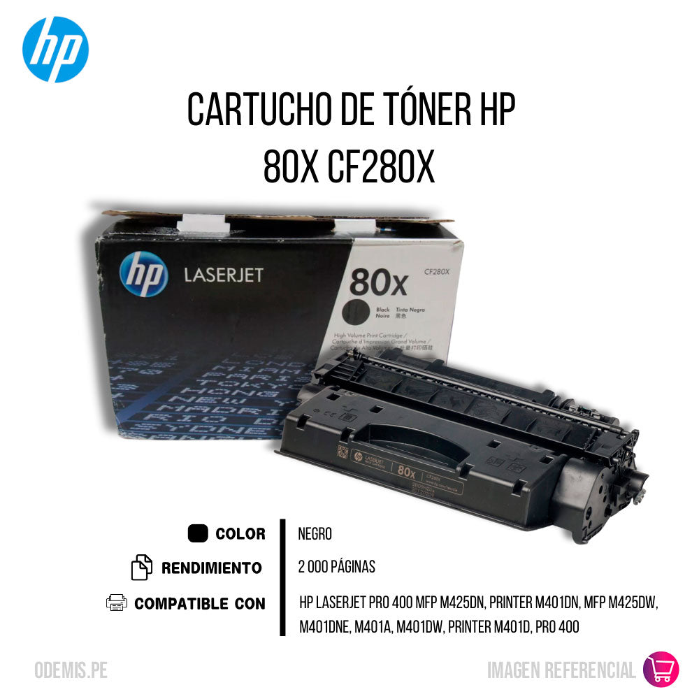 Toner HP 80X Negro Cf280X 69K Pág. M425dn Original