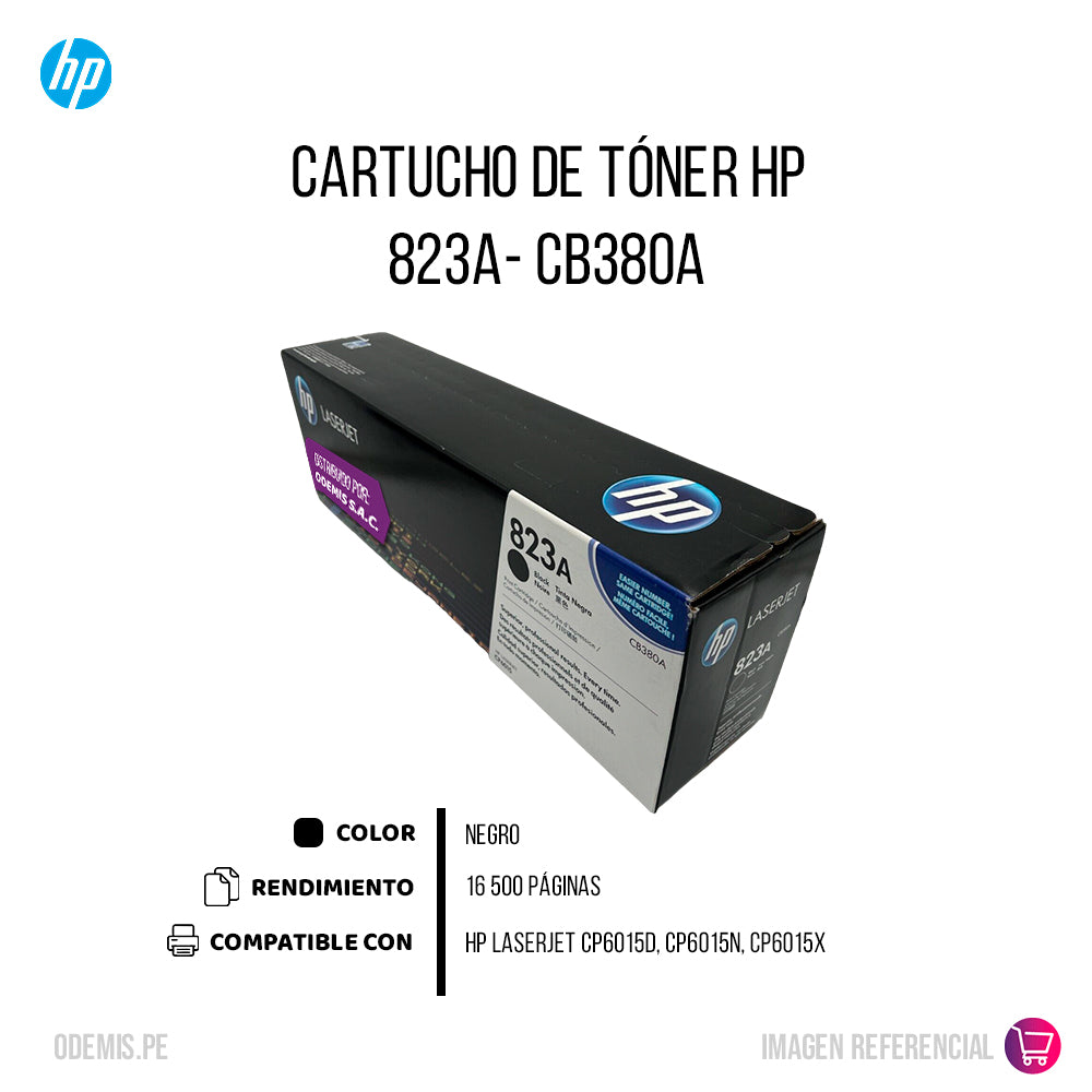 Toner Hp 823A Black Cb380A 16,5K Pág. CP6015d Original
