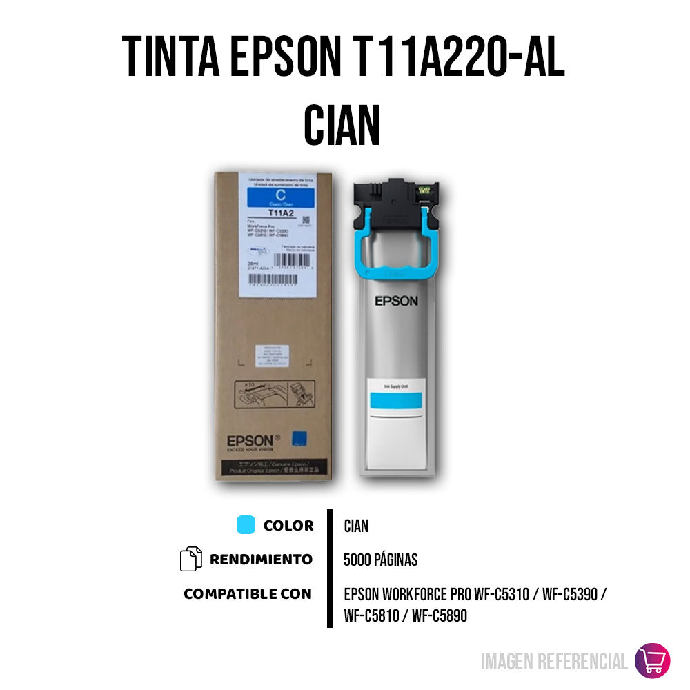 Tinta Epson T11A220-Al Cian 5K Pág. WF-C5310 Original