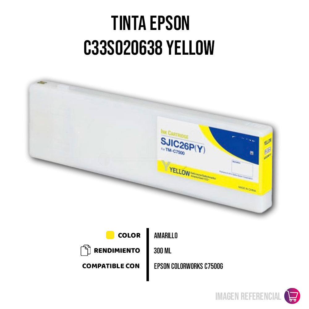 Tinta Epson C33S020638 Yellow 300ML C7500G Original