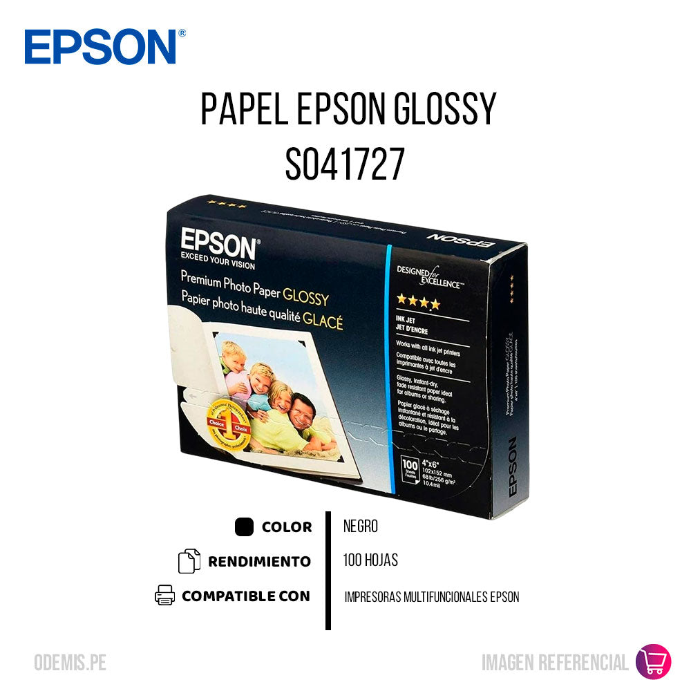 Papel Epson S041727 Glossy 100 Pág. Multif. Original