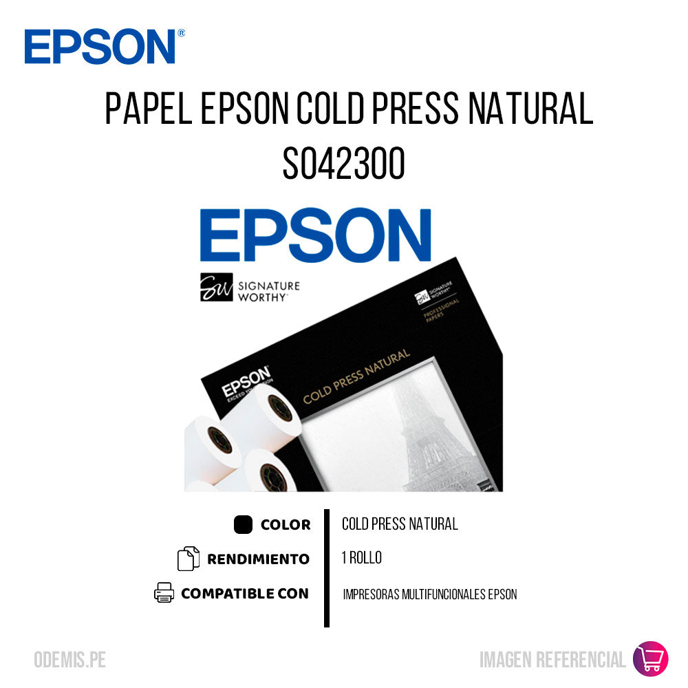 Papel Epson S042300 Cold Press Natural 1 rollo Original