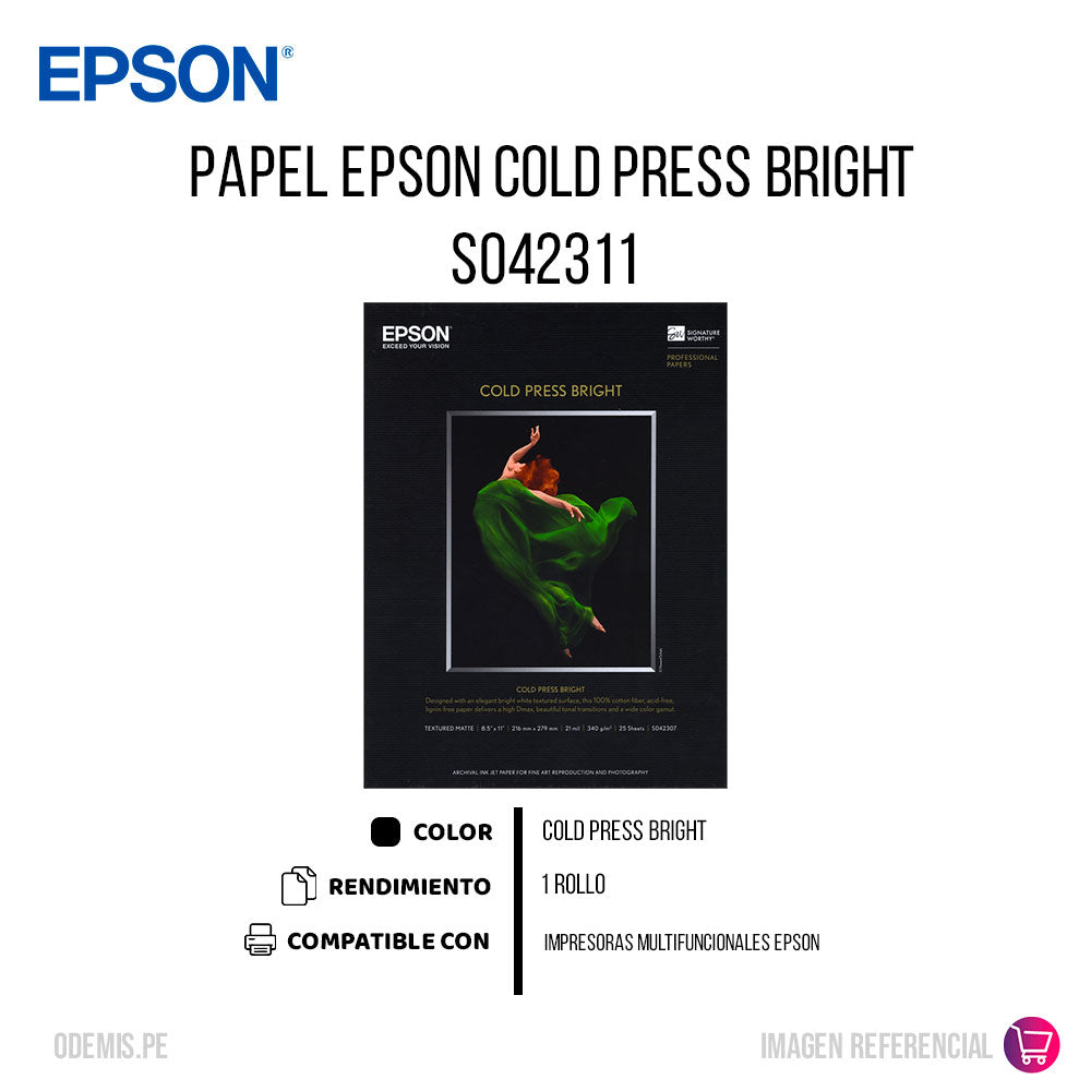 Papel Epson S042311 Cold Press Bright 1 rollo Original