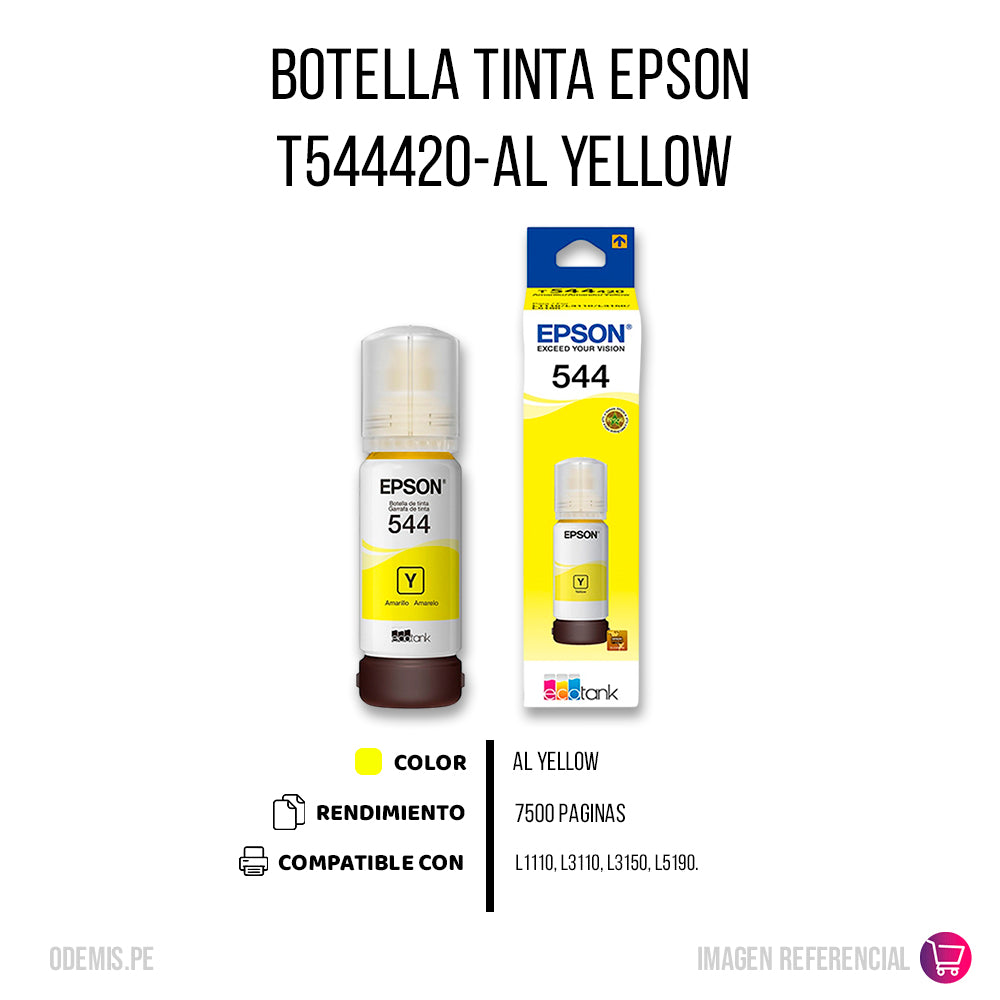 Tinta Epson T544420-Al Yellow 65ML L1110 Original