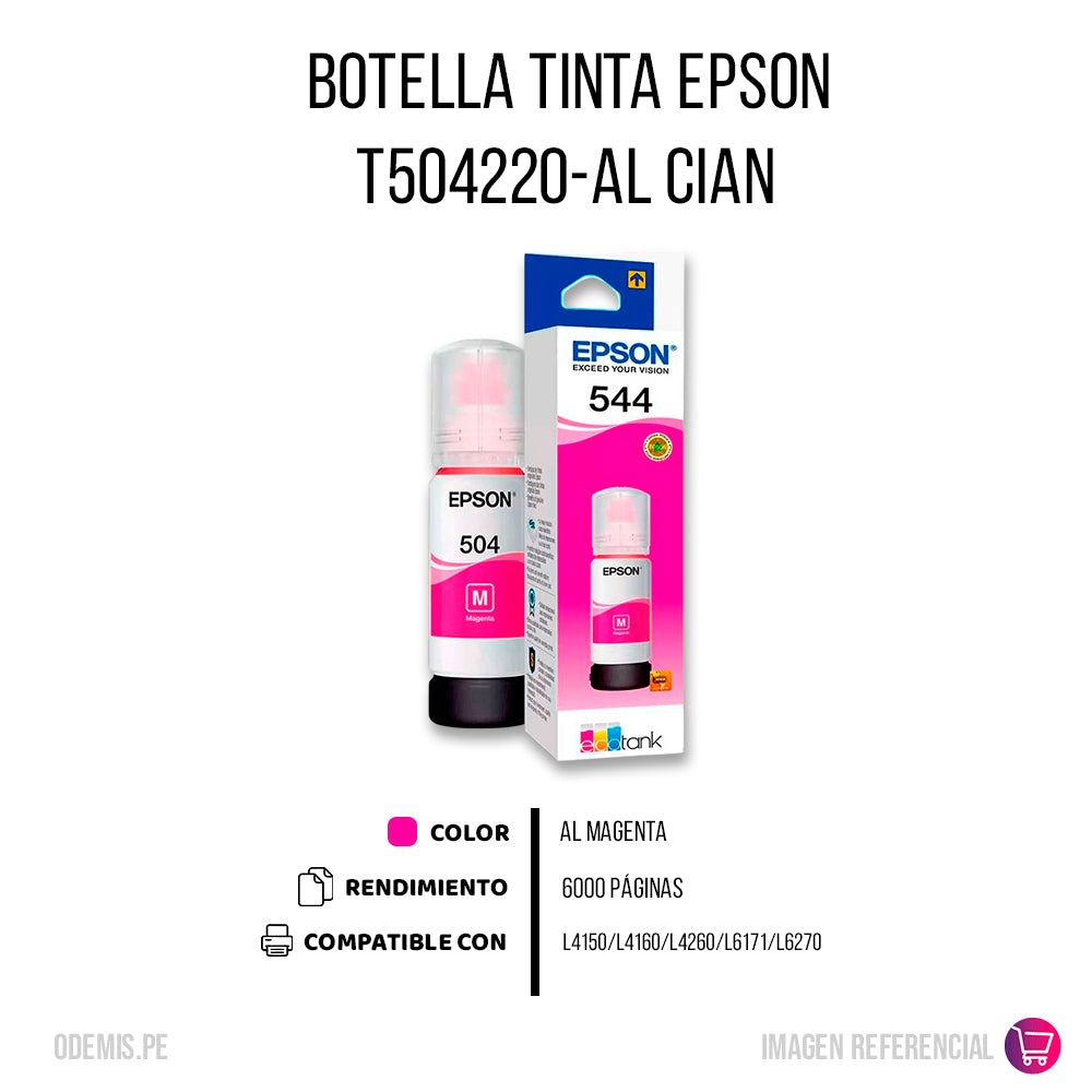 Tinta Epson T504320-Al Magenta 70ML L4150 Original