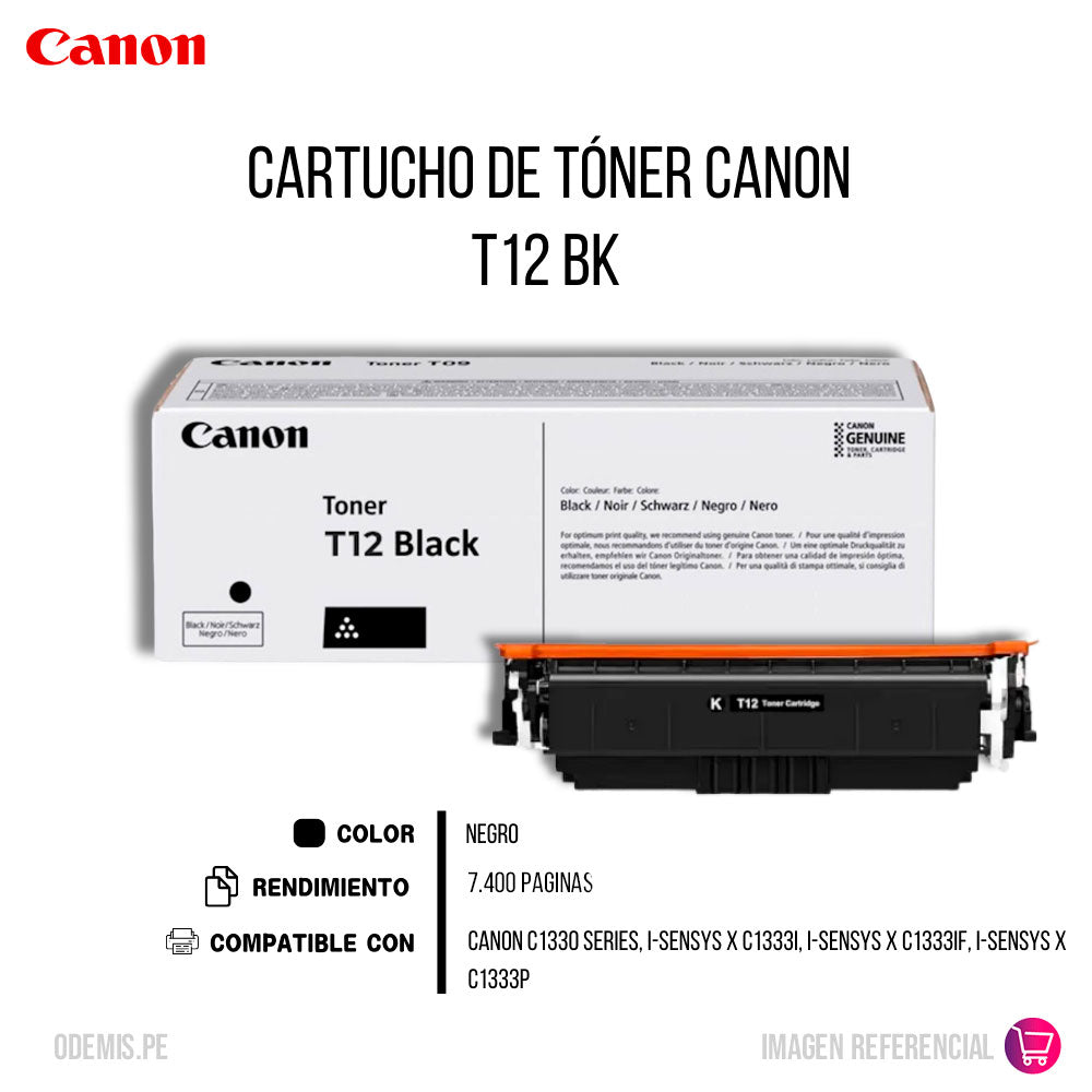 Toner Canon T12 Black 7400 Pág. C1330 Original
