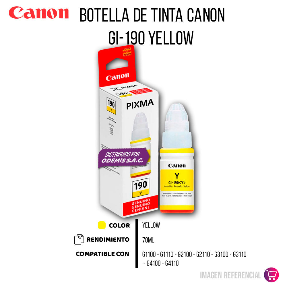 Tinta Canon Gi-190Y Yellow 70ML G1100 Original