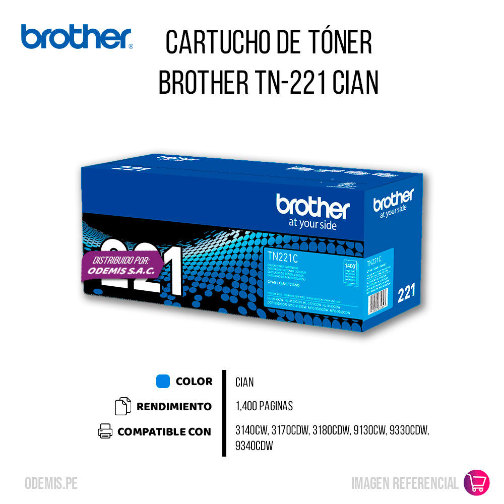 Toner Brother Tn221C Cian 1,400 Pág. l3270cdw Original