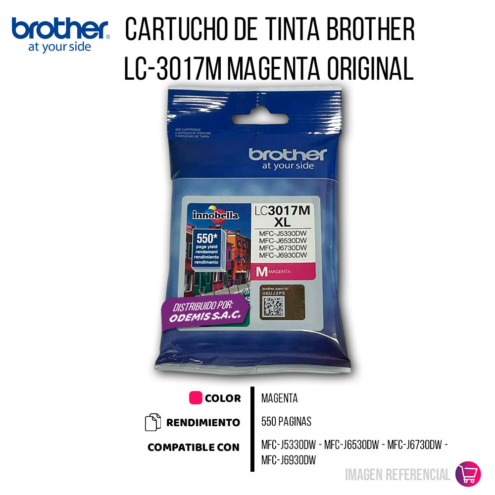 Tinta Brother Lc-3017M Magenta 550 Pág. MFC-J5330DW Original