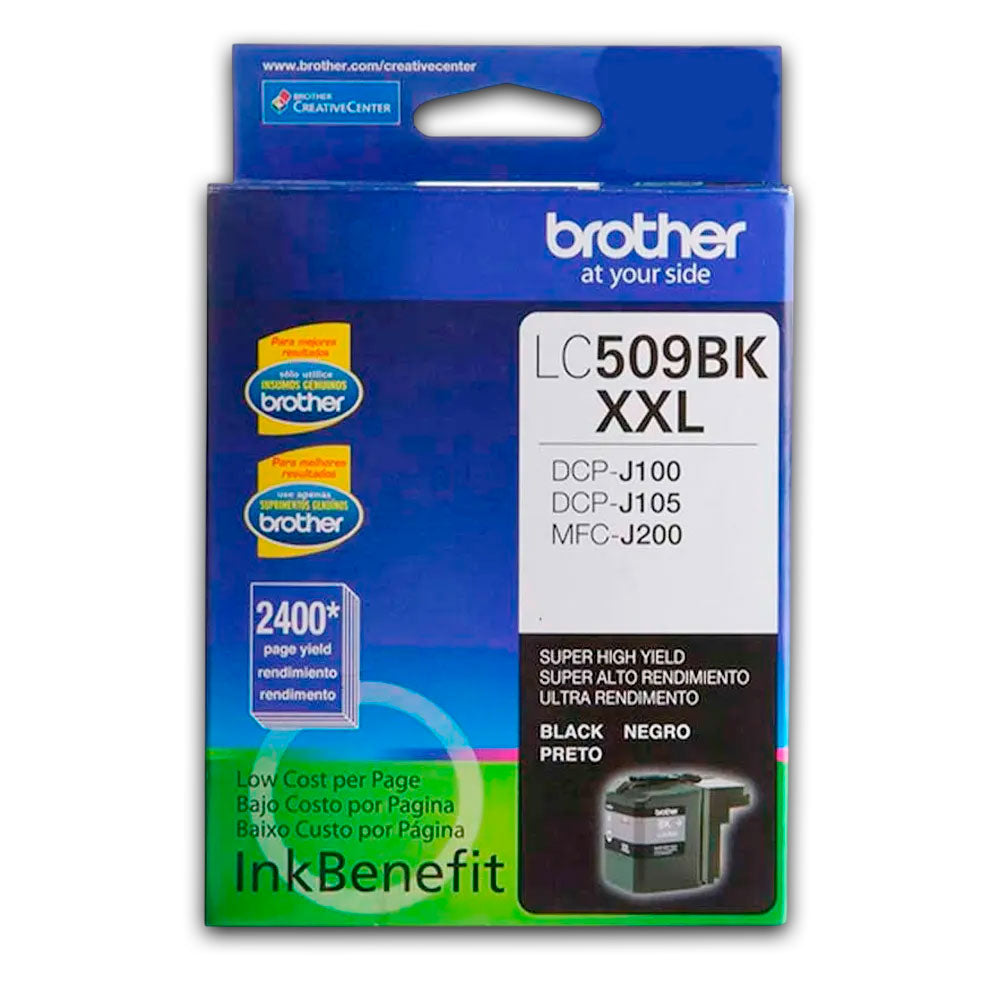 Tinta Brother Lc-509Bk Black 2400 Pág. DCP-J100 Original