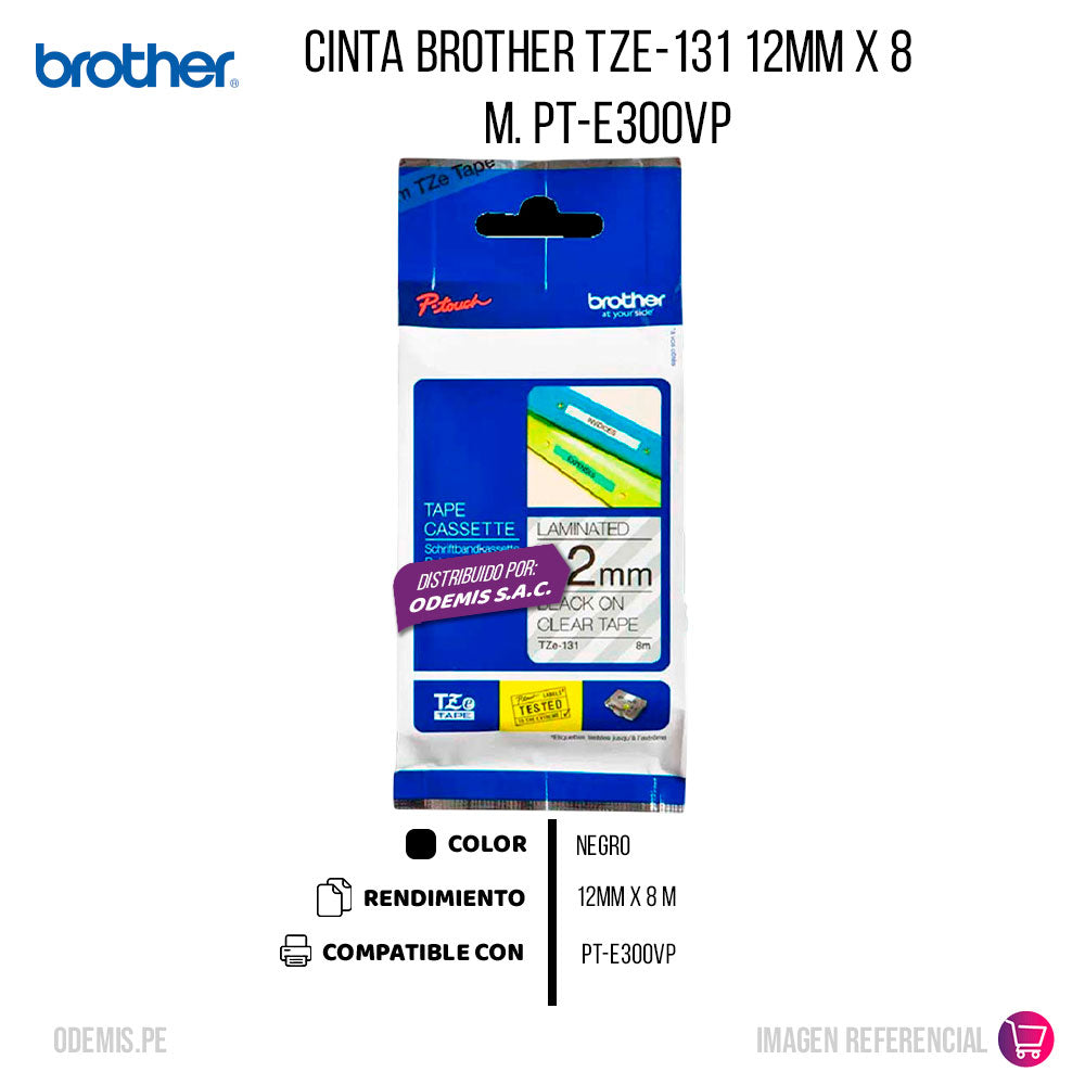 Cinta Brother Tze-131 12mm x 8 M. PT-E300VP Original