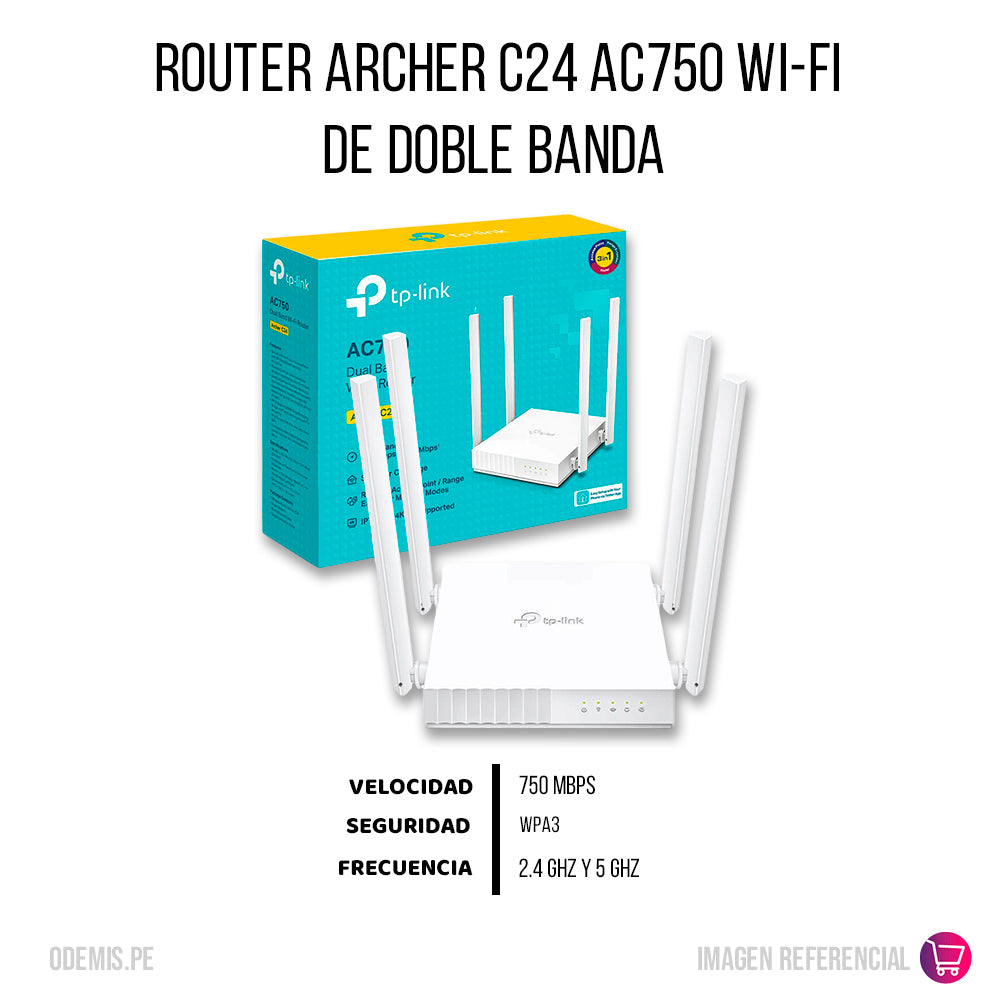 Nuevo Router TP-Link C24 AC750 Archer Doble Banda
