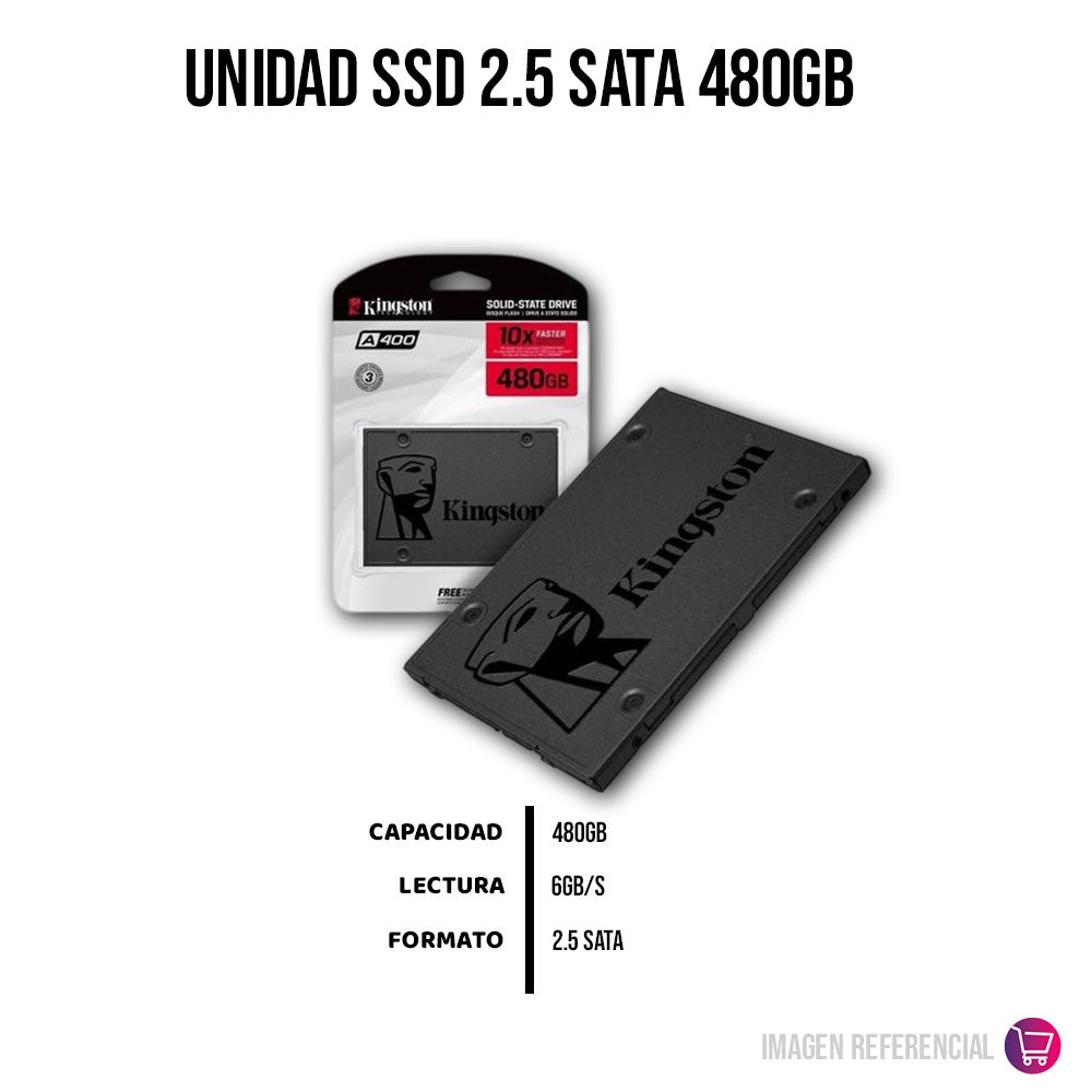 Unidad Ssd 2.5 Sata 480Gb Kingston A400 Original