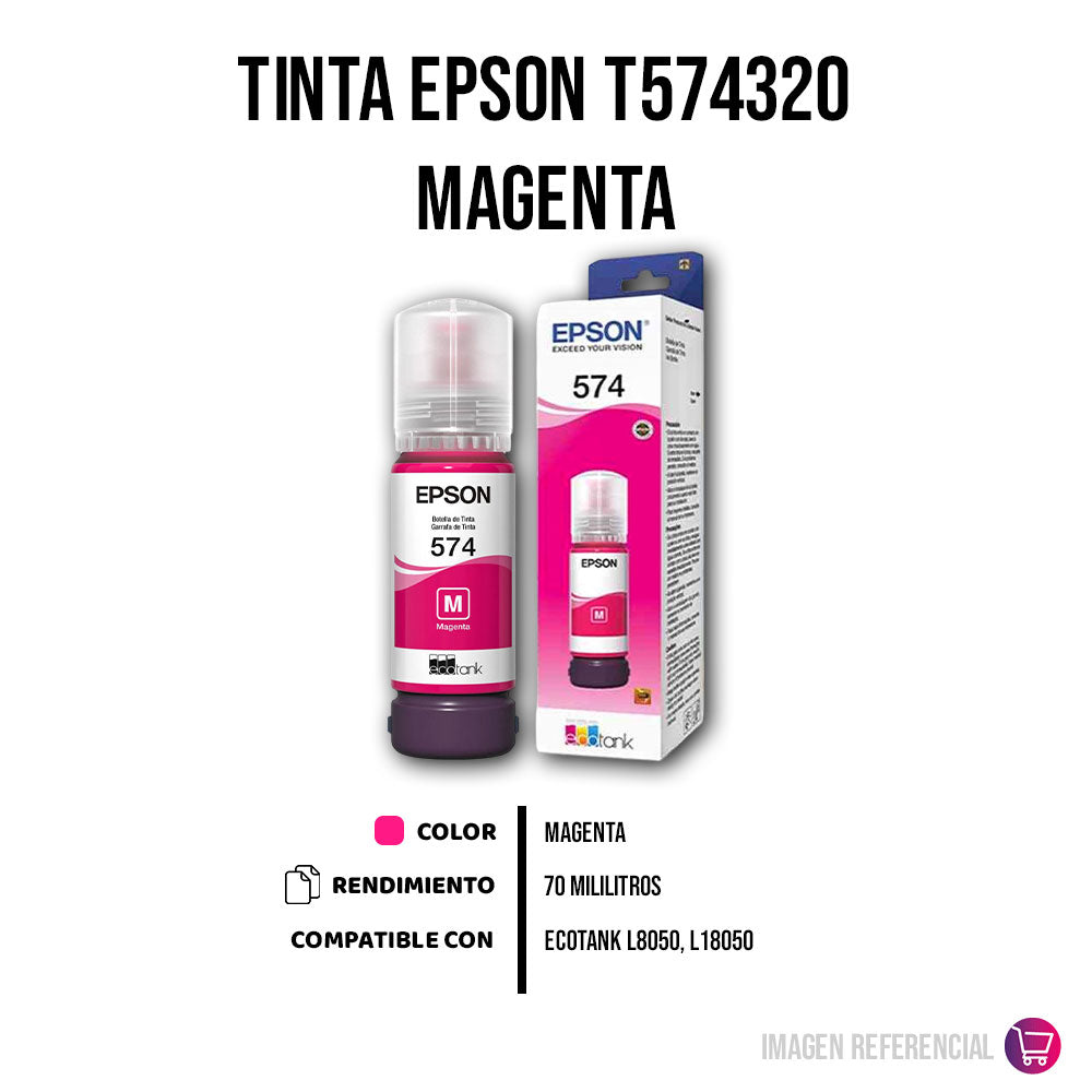 Tinta Epson T574320 Magenta 70 ml L8050, L18050 Original