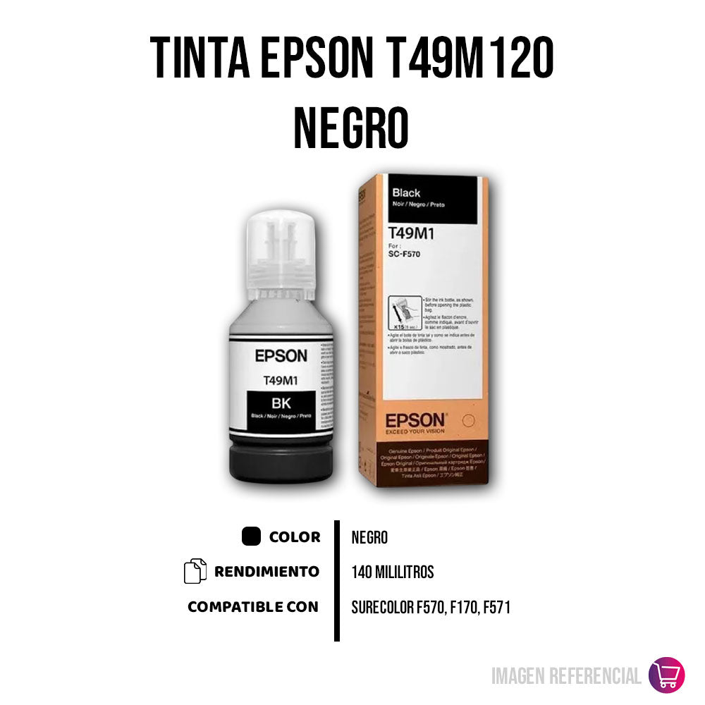 Tinta Epson T49M120 Negro 140ml F570, F571 Original
