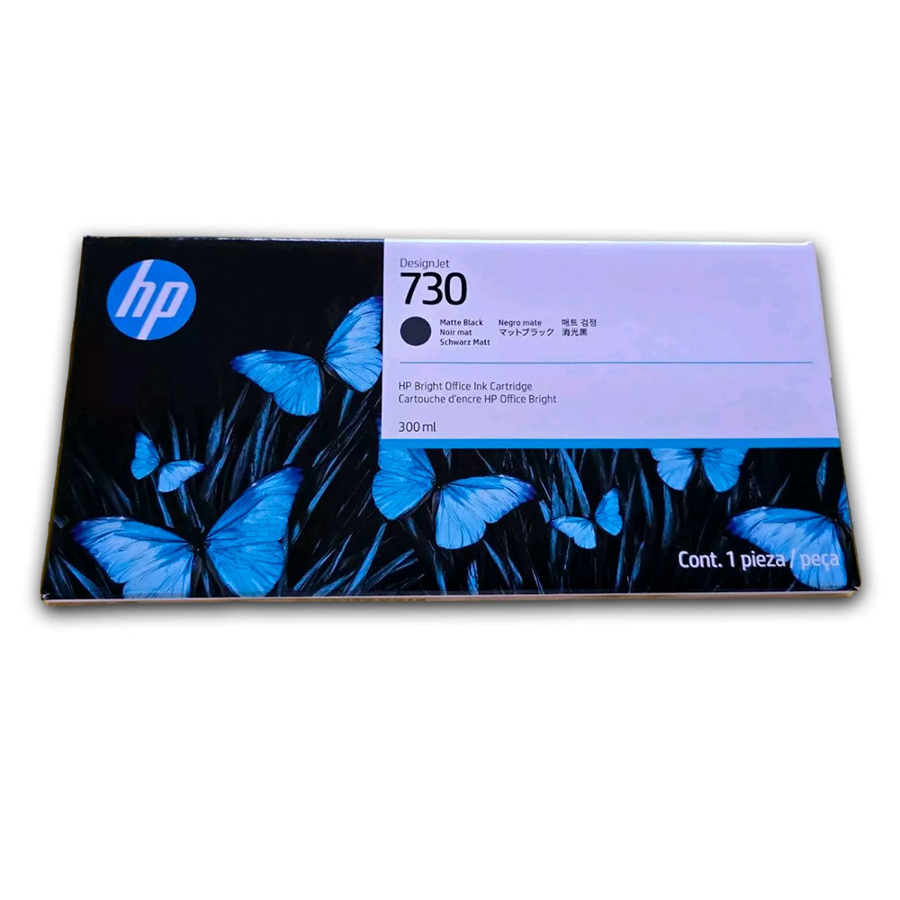 Tinta HP 730 Matte Black P2V71A 300ml T1600 Original