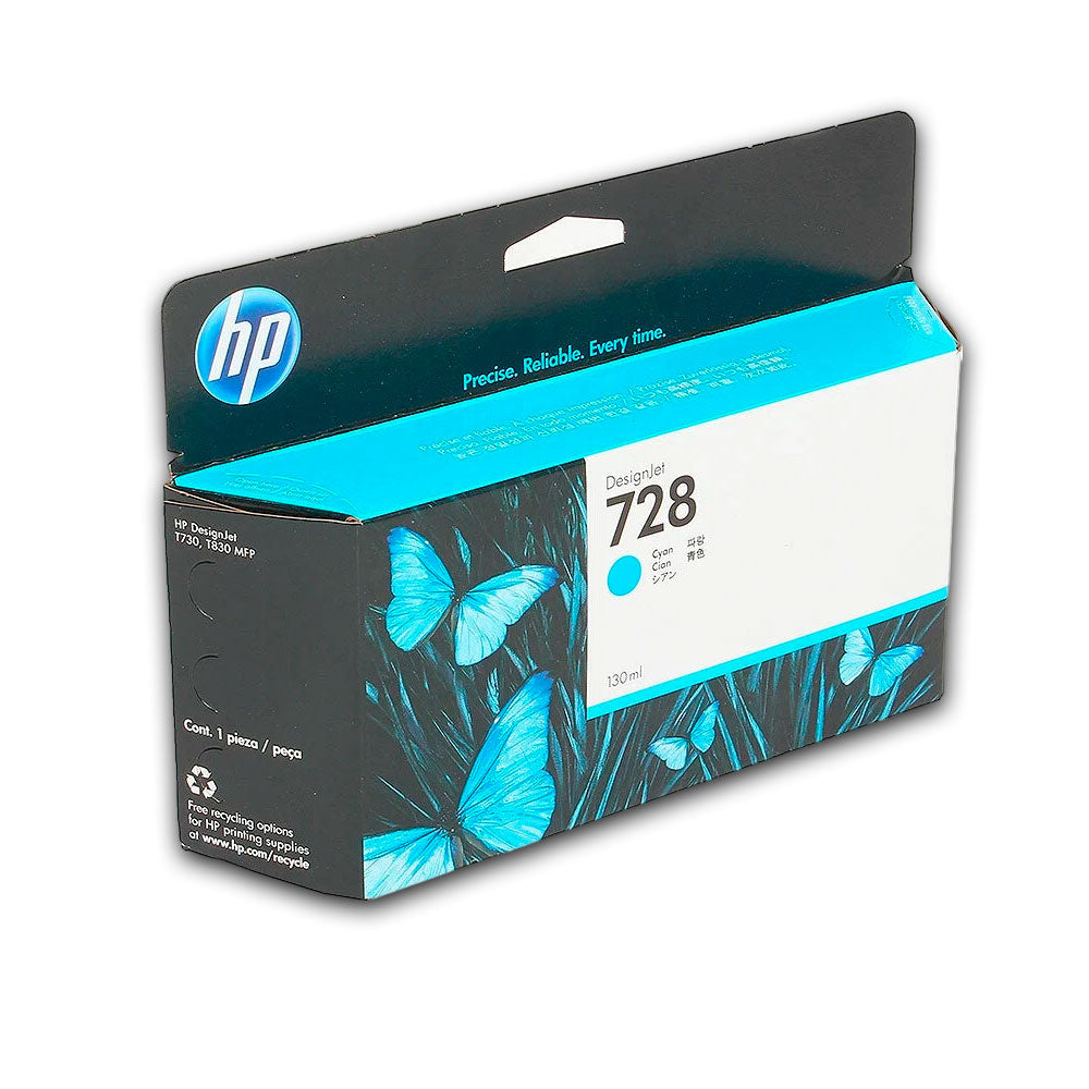 Tinta HP 728 Cian F9J67A 130ml T730, T830 Original