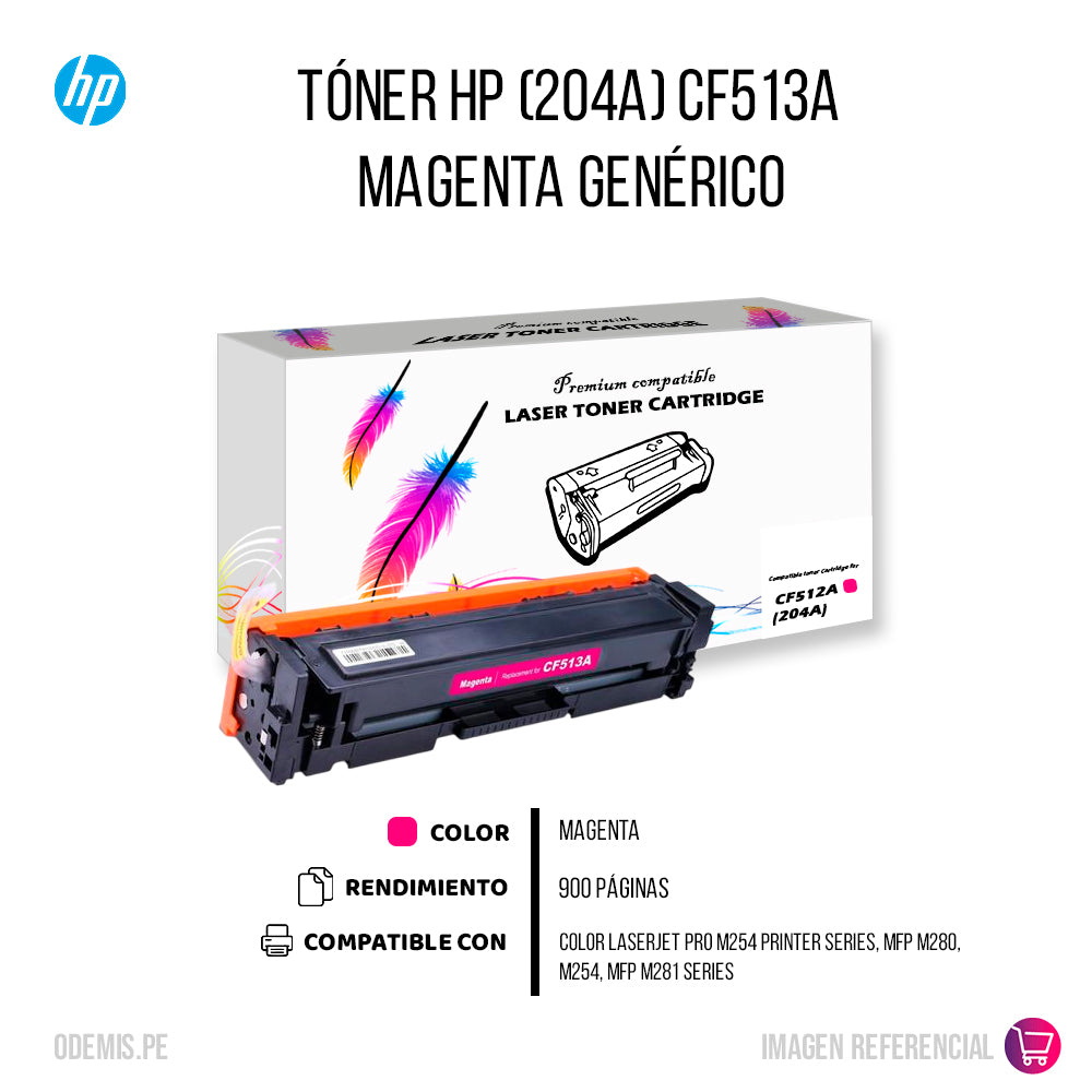 Toner Hp CF513A (204A) Magenta Compatible
