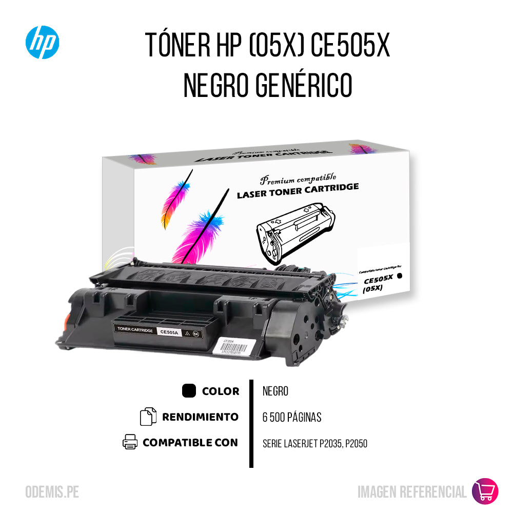 Tóner HP CE505X (05X) Negro Compatible